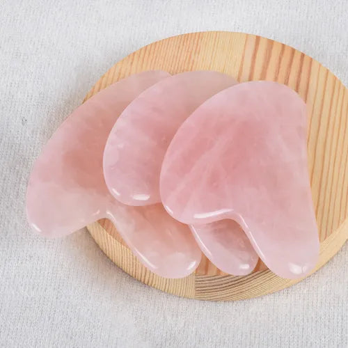 Jade Pink Quartz Guasha for Facial massage