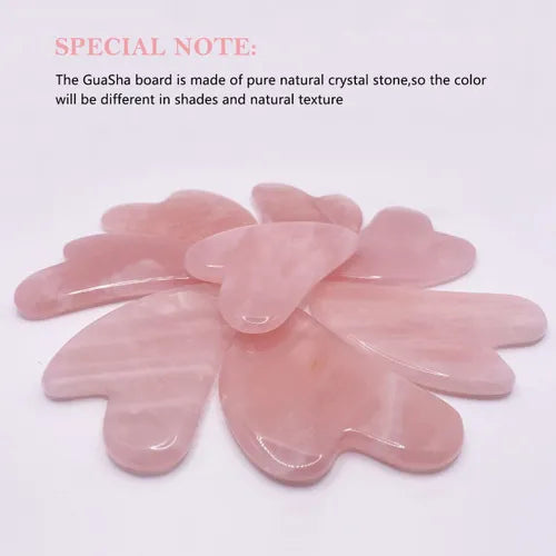 Jade Pink Quartz Guasha for Facial massage