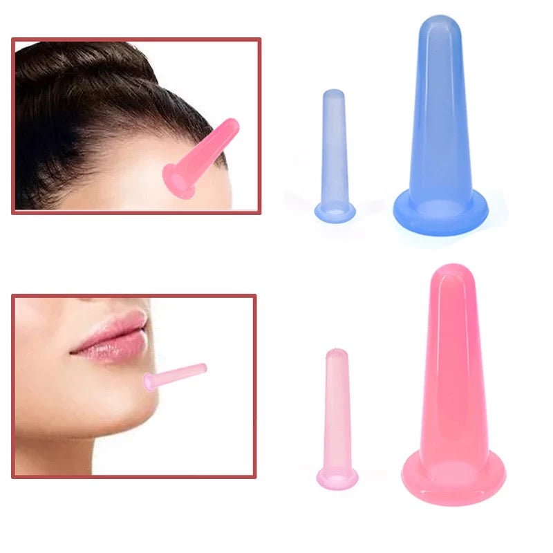 Silicone flexible massage vacuum cups (set of 7)